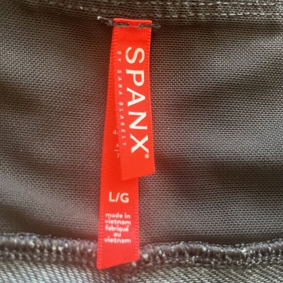 Spanx Leggings Jean Like Pull On Pants Womens Large Blue Pockets - Picture 6 of 7